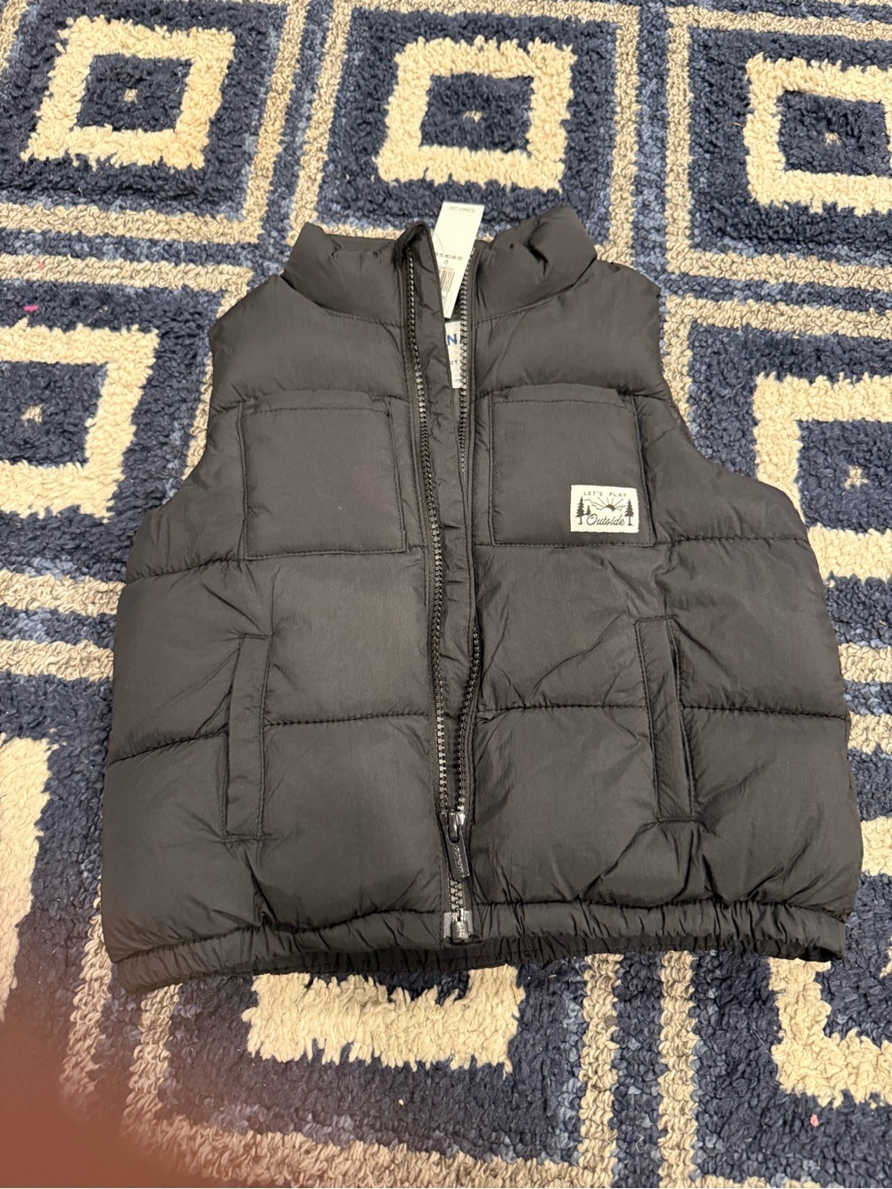 Old Navy Black Quilted Puffer Vest for Kids